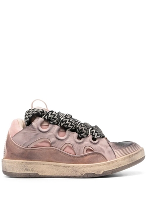 Lanvin Curb chunky leather sneakers - Pink