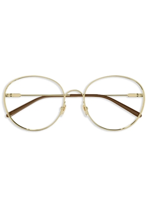Chloé Eyewear logo-plaque-on-the-arm glasses - Gold