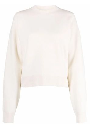 Jil Sander knitted contrast-collar jumper - Neutrals