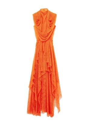 Alexander McQueen draped lace dress - Orange