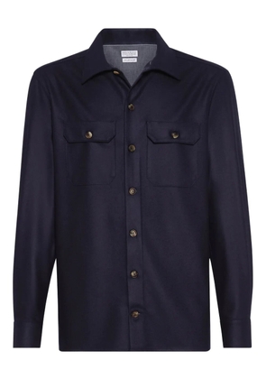 Brunello Cucinelli double-pocket button-down shirt - Blue