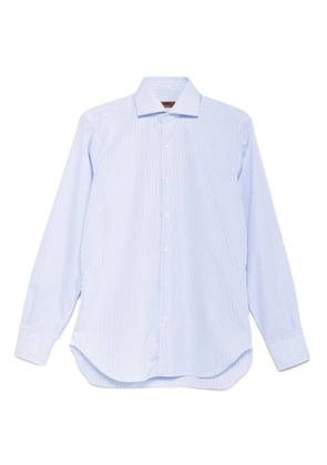 Barba striped cotton shirt - Blue