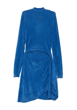Diesel mock-neck tie-front dress - Blue