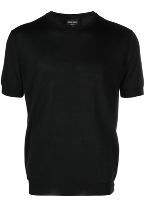 Giorgio Armani fine-knit T-shirt - Black