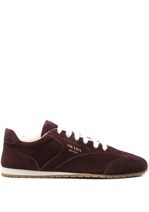 Prada suede lace-up sneakers - Red