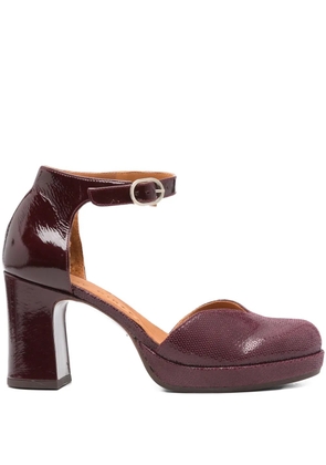 Chie Mihara 80mm Damaho ankle-strap block-heel pumps - Red