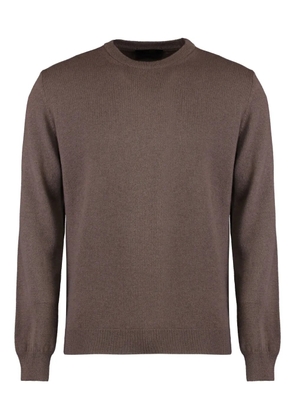Moorer ribbed crew-neck cashmere sweater - Brown