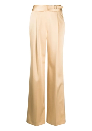 Ermanno Scervino pleated belted high-waisted trousers - Neutrals