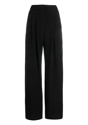 IRO pleat-detail wide-leg trousers - Black