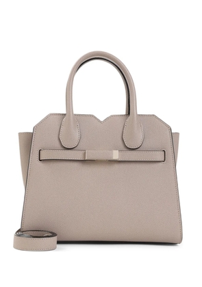 Valextra Sahara bow-detail leather bag - Neutrals