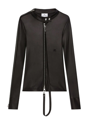 Courrèges zip-up biker jacket - Black