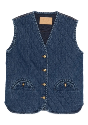 Blazé Milano quilted welt-pocket gilet - Blue