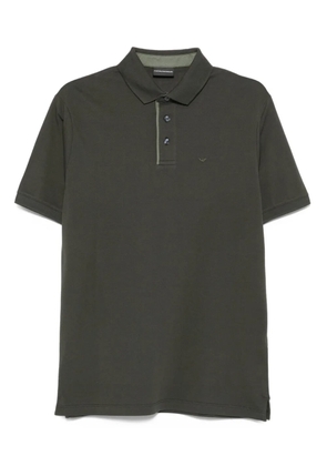 Emporio Armani embroidered-detail polo shirt - Green