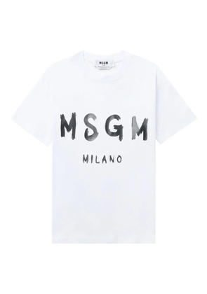 MSGM logo-print cotton T-shirt - White
