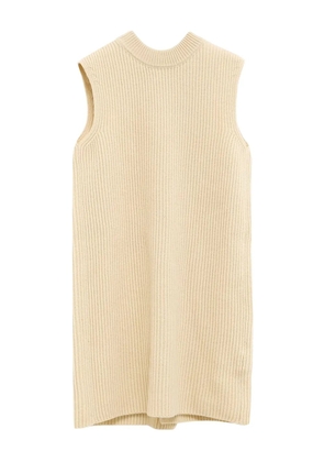 Jil Sander ribbed sleeveless vest - Neutrals