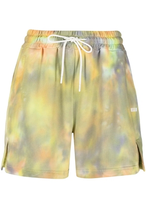MSGM tie-dye track shorts - Yellow
