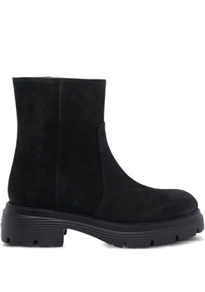 Stuart Weitzman zip-detail suede boots - Black