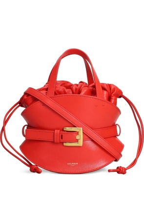 Balmain buckled drawstring tote bag - Red