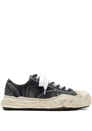 Maison MIHARA YASUHIRO Hank bleach-denim low-top sneakers - Black