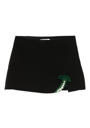 Vivetta pearl-embellished straight skirt - Black