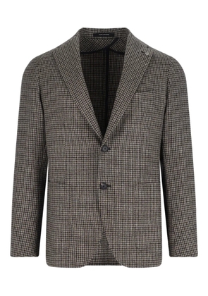Tagliatore houndstooth single-breasted blazer - Brown