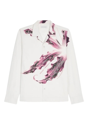 DRIES VAN NOTEN floral-embroidered shirt - White