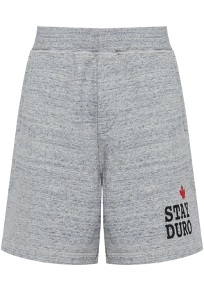 DSQUARED2 logo-print athletic shorts - Grey