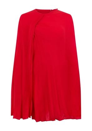Valentino Garavani pleated silk dress - Red