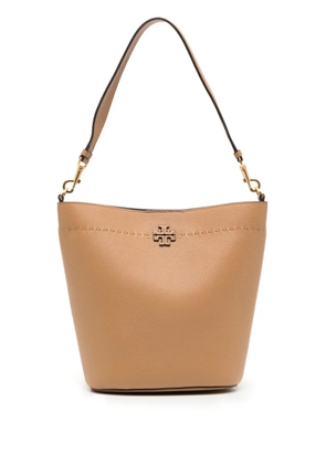 Tory Burch McGraw logo bucket bag - Brown