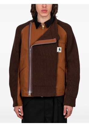 sacai long-sleeves jacket - Brown