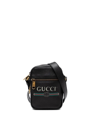Gucci Pre-Owned 2016-2025 Mini Grained Calfskin Logo crossbody bag - Black