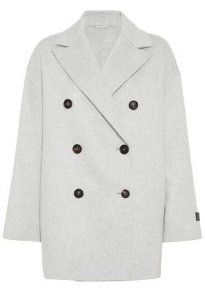 Brunello Cucinelli cashmere double-breasted coat - Grey