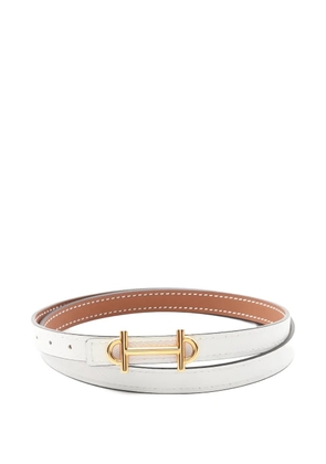 Hermès Pre-Owned 2023 Gamma reversible belt - White
