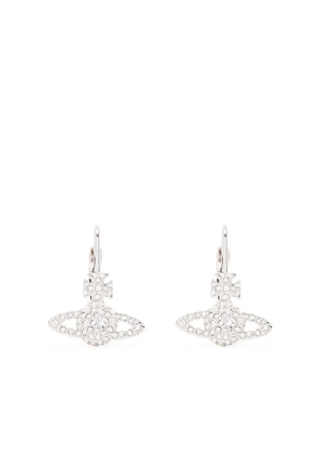 Vivienne Westwood Grace Orb crystal drop earrings - Silver