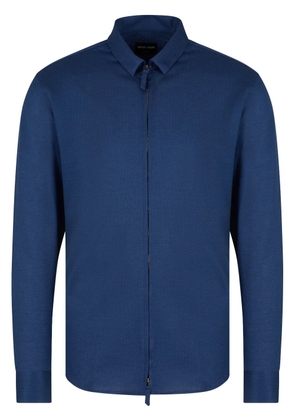 Giorgio Armani cotton shirt jacket - Blue