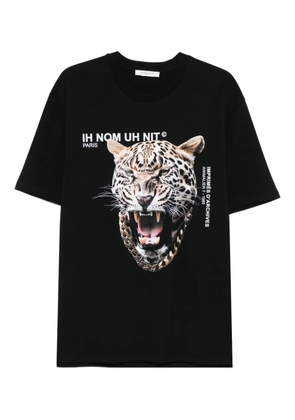 Ih Nom Uh Nit animal-print T-shirt - Black