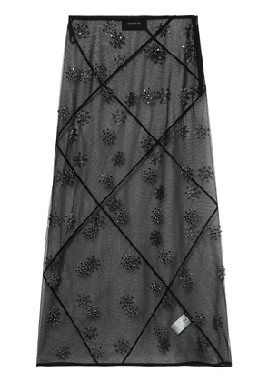 Simone Rocha crystal-embellished skirt - Black