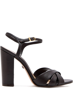 Schutz 105mm Keefa block-heel crossover sandals - Brown