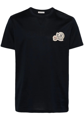Moncler appliqué-logo cotton T-shirt - Blue