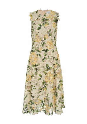 Oscar de la Renta floral midi dress - Yellow