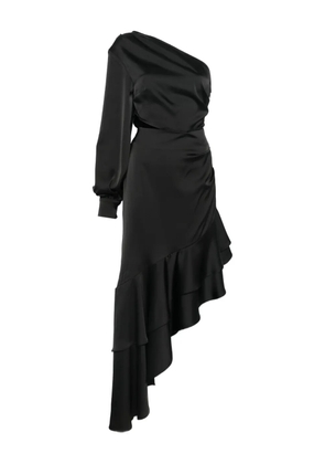 RHIZOME Aruna ruffle-hem midi dress - Black