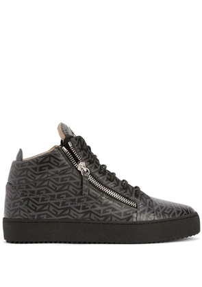 Giuseppe Zanotti Kriss monogram-print mid-top sneakers - Black