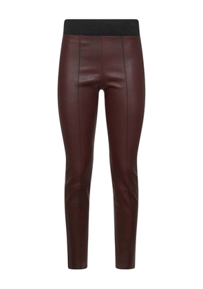 Brunello Cucinelli pull-on leather trousers - Red