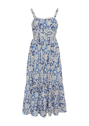 Ulla Johnson floral-pattern midi dress - Blue