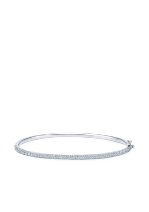 KWIAT 18kt white gold diamond Moonlight three-row slim bangle - Silver