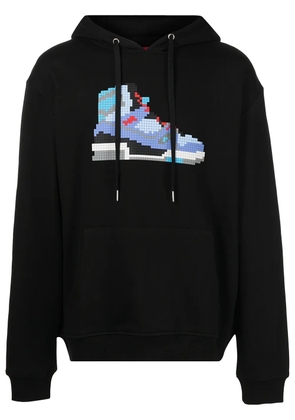 Mostly Heard Rarely Seen 8-Bit 508 Hi Top-print cotton hoodie - Black