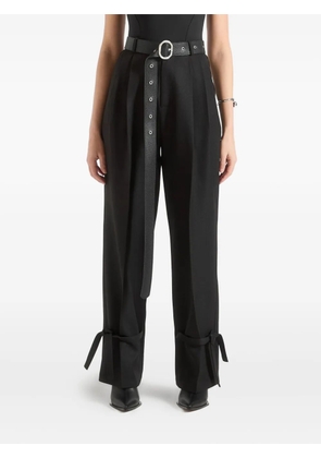 Manière De Voir Suzanne pleated belted trousers - Black