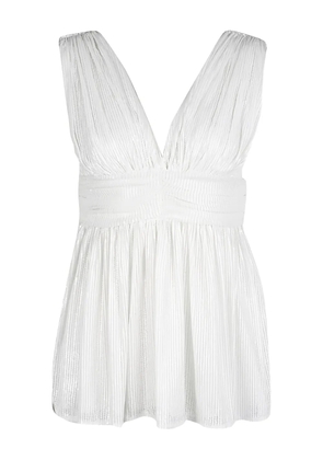 Paul & Joe sequin-embellished pleated top - White