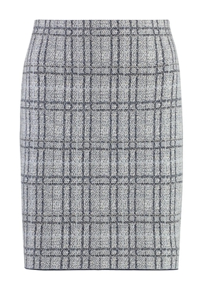 St. John checked pencil skirt - White