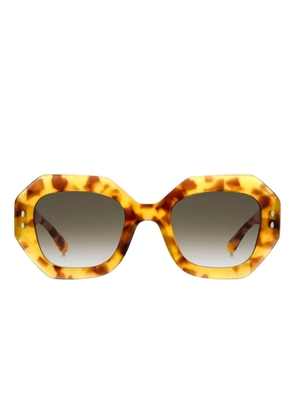 ISABEL MARANT geometric-frame sunglasses - Brown